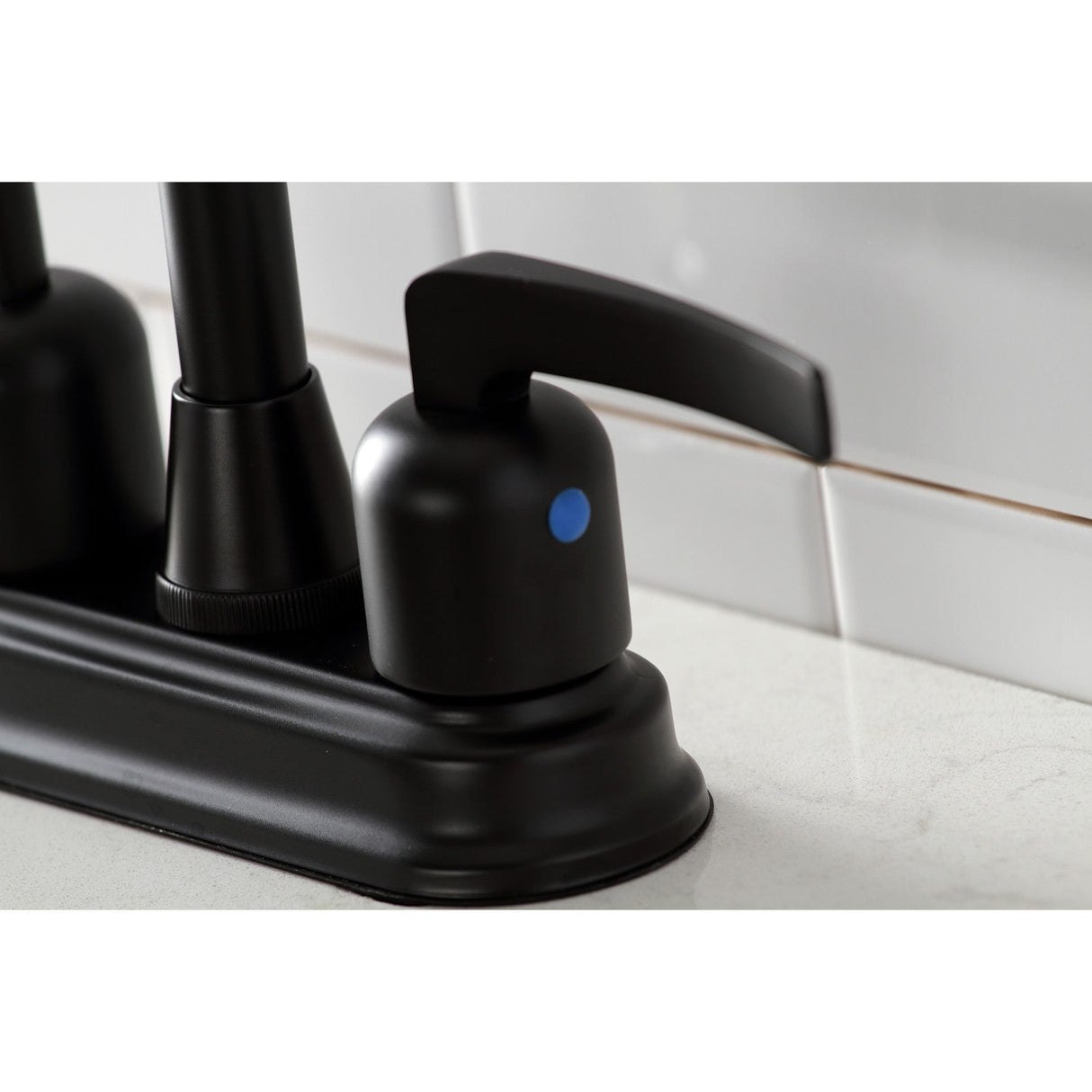 Centurion KB8490EFL Two-Handle 2-Hole Deck Mount Bar Faucet, Matte Black