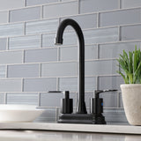 Serena KB8490SVL Two-Handle 2-Hole Deck Mount Bar Faucet, Matte Black