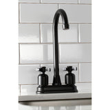 Millennium KB8490ZX Two-Handle 2-Hole Deck Mount Bar Faucet, Matte Black