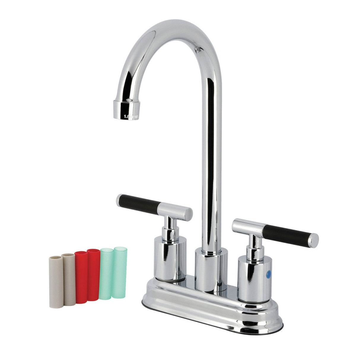 Kaiser KB8491CKL Two-Handle 2-Hole Deck Mount Bar Faucet, Polished Chrome