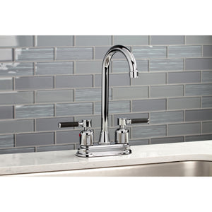 Kaiser KB8491DKL Two-Handle 2-Hole Deck Mount Bar Faucet, Polished Chrome
