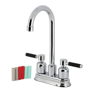 Kaiser KB8491DKL Two-Handle 2-Hole Deck Mount Bar Faucet, Polished Chrome