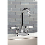 Paris KB8491DPL Two-Handle 2-Hole Deck Mount Bar Faucet, Polished Chrome