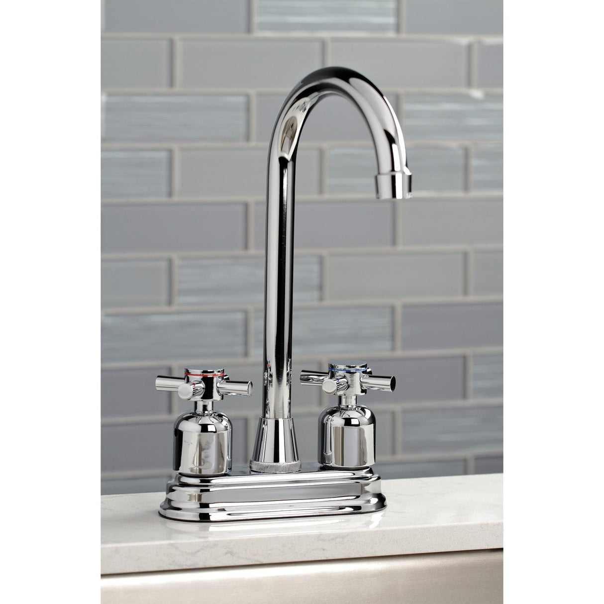 Concord KB8491DX Two-Handle 2-Hole Deck Mount Bar Faucet, Polished Chrome