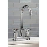 Concord KB8491DX Two-Handle 2-Hole Deck Mount Bar Faucet, Polished Chrome