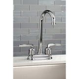 Centurion KB8491EFL Two-Handle 2-Hole Deck Mount Bar Faucet, Polished Chrome