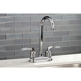 Centurion KB8491EFL Two-Handle 2-Hole Deck Mount Bar Faucet, Polished Chrome