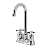 Millennium KB8491ZX Two-Handle 2-Hole Deck Mount Bar Faucet, Polished Chrome