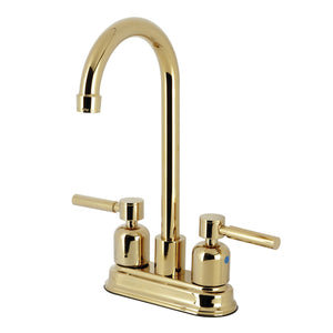 Concord KB8492DL Two-Handle 2-Hole Deck Mount Bar Faucet, Polished Brass