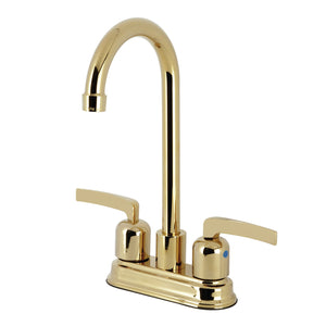 Centurion KB8492EFL Two-Handle 2-Hole Deck Mount Bar Faucet, Polished Brass