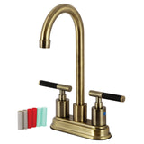 Kaiser KB8493CKL Two-Handle 2-Hole Deck Mount Bar Faucet, Antique Brass