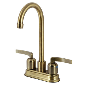 Centurion KB8493EFL Two-Handle 2-Hole Deck Mount Bar Faucet, Antique Brass