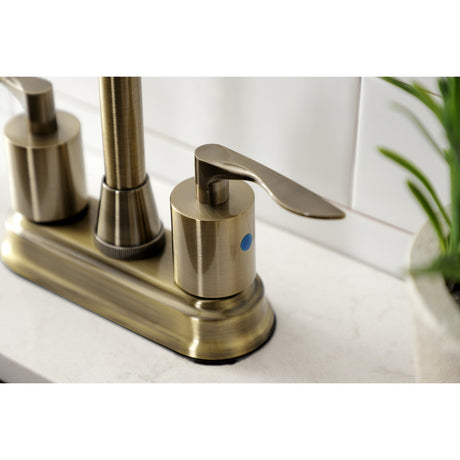 Serena KB8493SVL Two-Handle 2-Hole Deck Mount Bar Faucet, Antique Brass