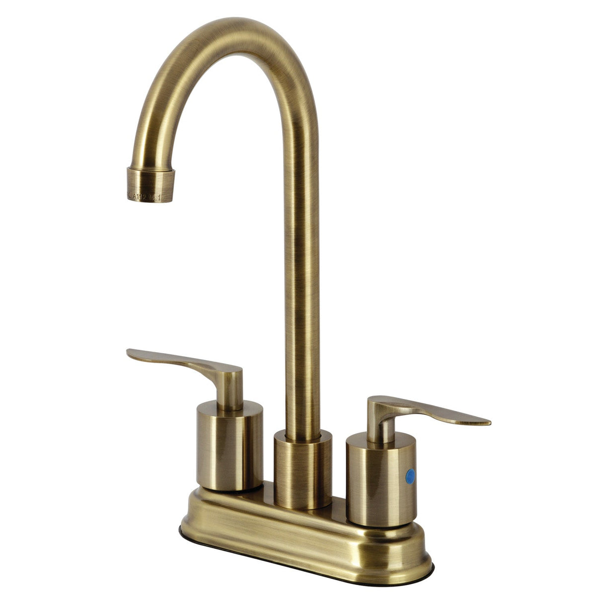 Serena KB8493SVL Two-Handle 2-Hole Deck Mount Bar Faucet, Antique Brass