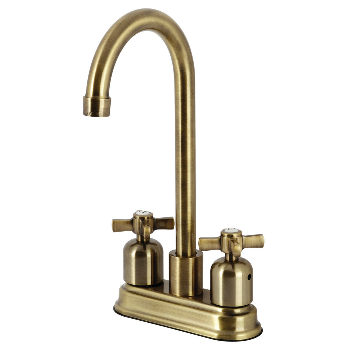 Millennium KB8493ZX Two-Handle 2-Hole Deck Mount Bar Faucet, Antique Brass