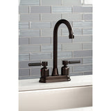 Kaiser KB8495DKL Two-Handle 2-Hole Deck Mount Bar Faucet, Oil Rubbed Bronze