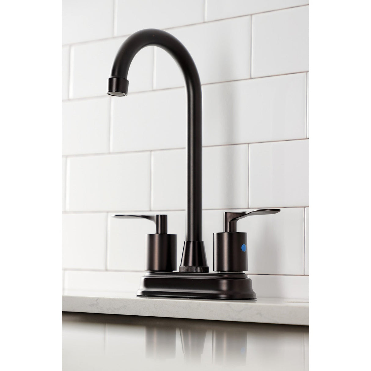 Serena KB8495SVL Two-Handle 2-Hole Deck Mount Bar Faucet, Oil Rubbed Bronze