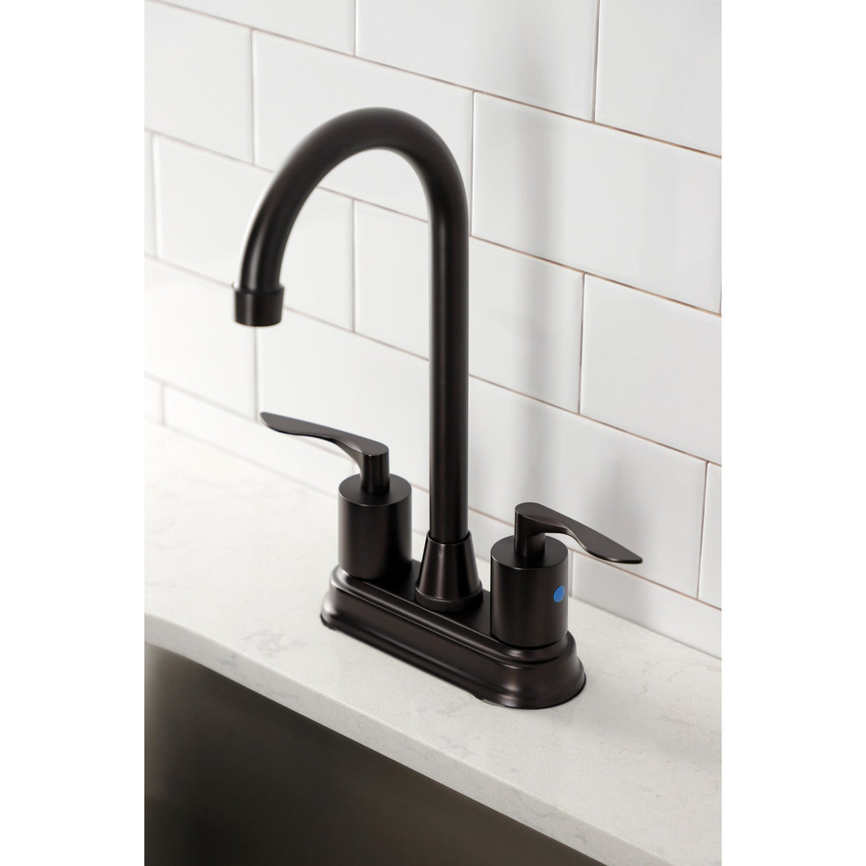 Serena KB8495SVL Two-Handle 2-Hole Deck Mount Bar Faucet, Oil Rubbed Bronze