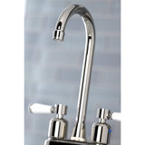 Paris KB8496DPL Two-Handle 2-Hole Deck Mount Bar Faucet, Polished Nickel