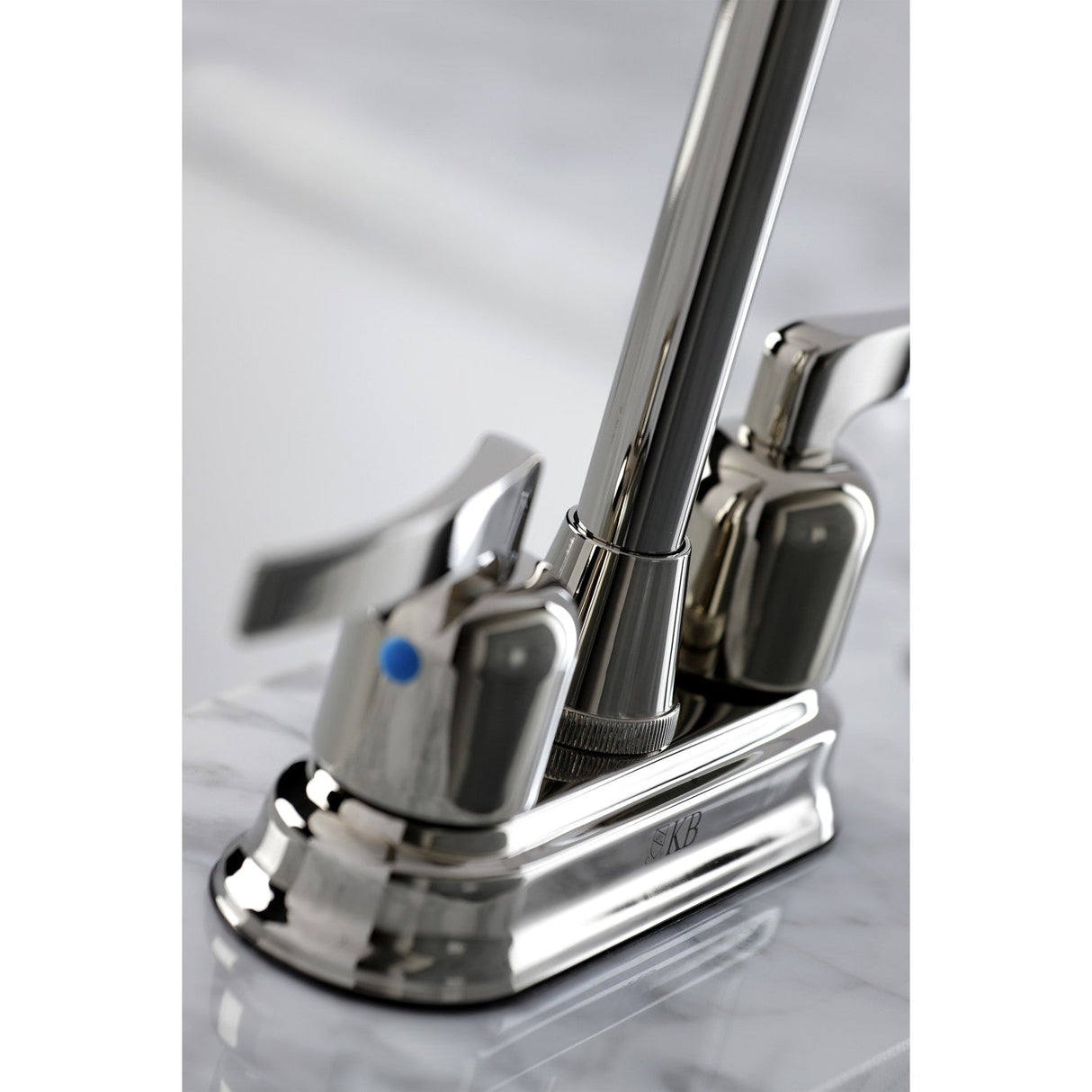 Centurion KB8496EFL Two-Handle 2-Hole Deck Mount Bar Faucet, Polished Nickel