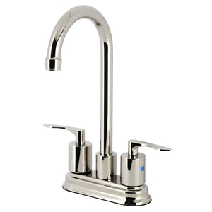 Serena KB8496SVL Two-Handle 2-Hole Deck Mount Bar Faucet, Polished Nickel