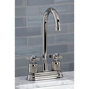 Millennium KB8496ZX Two-Handle 2-Hole Deck Mount Bar Faucet, Polished Nickel