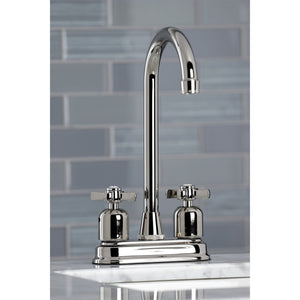 Millennium KB8496ZX Two-Handle 2-Hole Deck Mount Bar Faucet, Polished Nickel