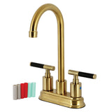 Kaiser KB8497CKL Two-Handle 2-Hole Deck Mount Bar Faucet, Brushed Brass