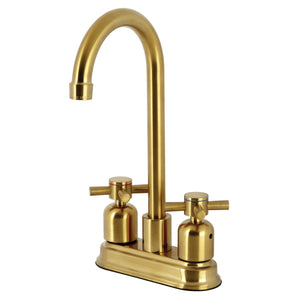Concord KB8497DX Two-Handle 2-Hole Deck Mount Bar Faucet, Brushed Brass