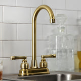 Royale KB8497FL Two-Handle 2-Hole Deck Mount Bar Faucet, Brushed Brass