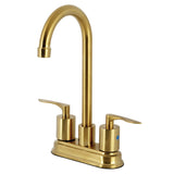 Serena KB8497SVL Two-Handle 2-Hole Deck Mount Bar Faucet, Brushed Brass