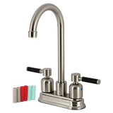 Kaiser KB8498DKL Two-Handle 2-Hole Deck Mount Bar Faucet, Brushed Nickel