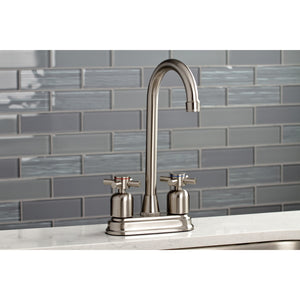 Concord KB8498DX Two-Handle 2-Hole Deck Mount Bar Faucet, Brushed Nickel
