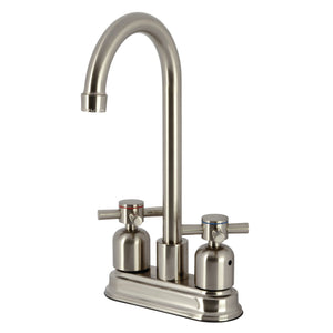 Concord KB8498DX Two-Handle 2-Hole Deck Mount Bar Faucet, Brushed Nickel