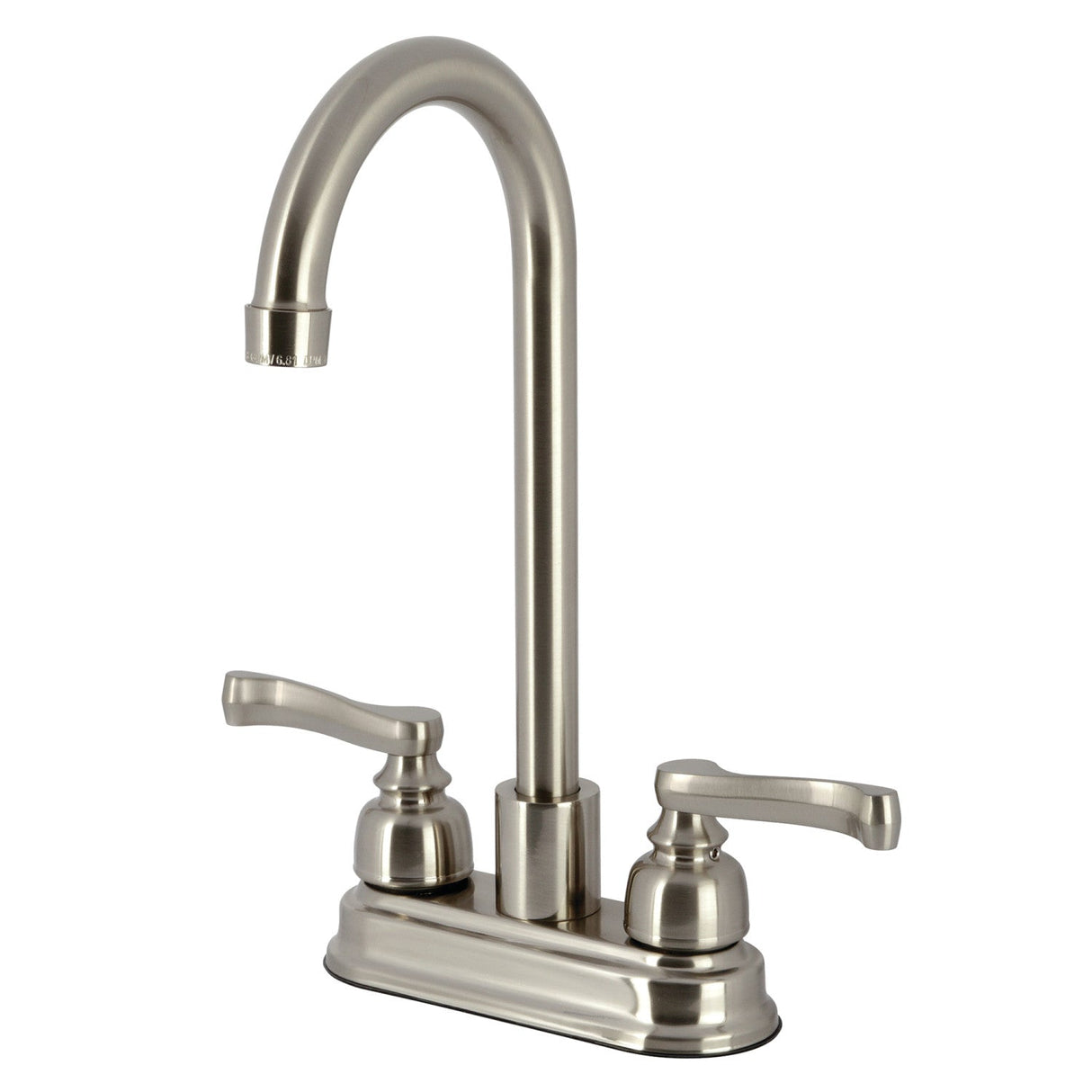 Royale KB8498FL Two-Handle 2-Hole Deck Mount Bar Faucet, Brushed Nickel