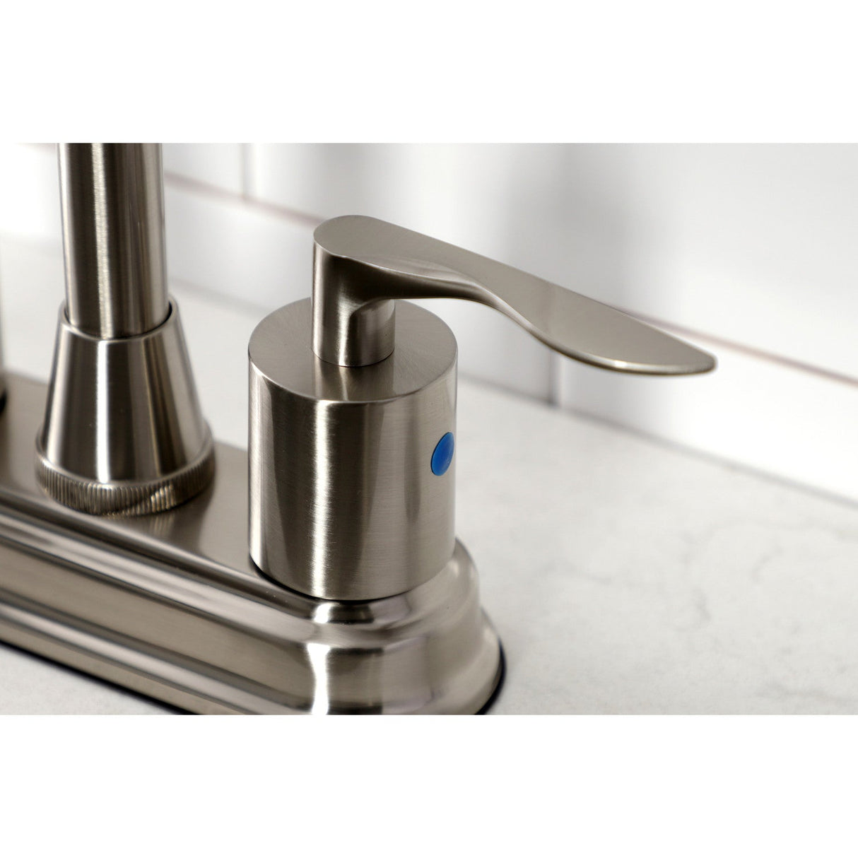 Serena KB8498SVL Two-Handle 2-Hole Deck Mount Bar Faucet, Brushed Nickel