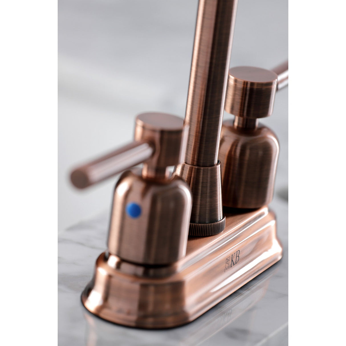 Concord KB849DLAC Two-Handle 2-Hole Deck Mount Bar Faucet, Antique Copper