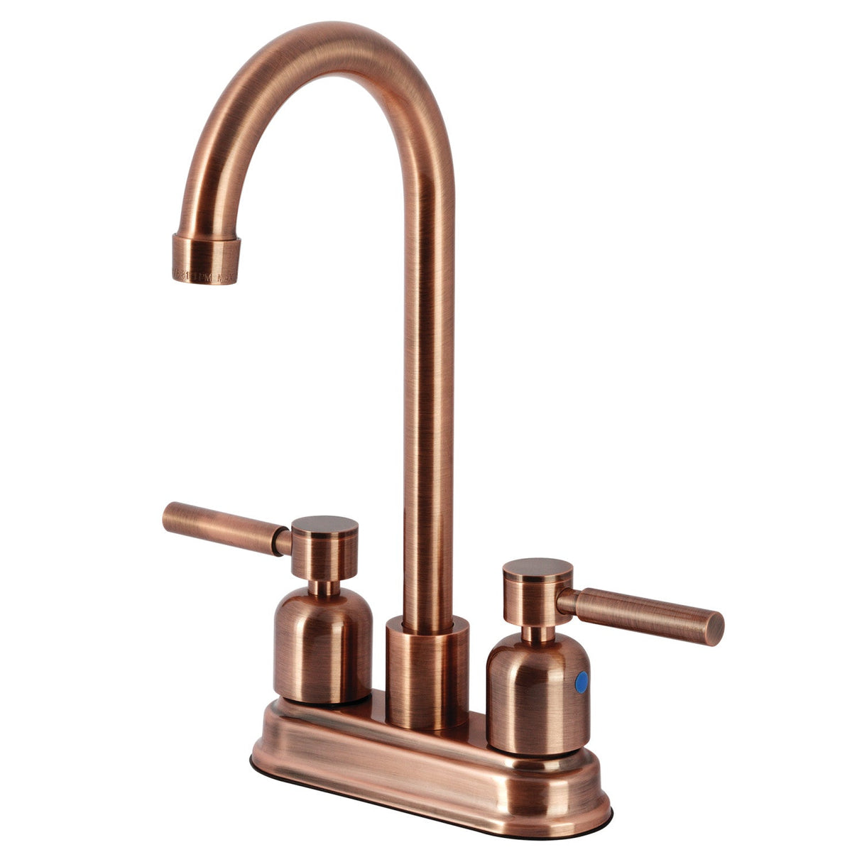 Concord KB849DLAC Two-Handle 2-Hole Deck Mount Bar Faucet, Antique Copper