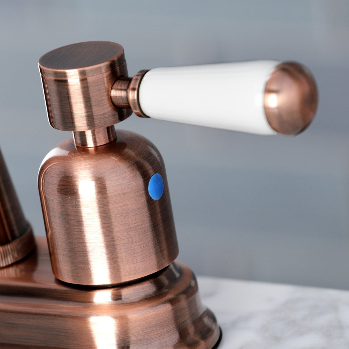 Paris KB849DPLAC Two-Handle 2-Hole Deck Mount Bar Faucet, Antique Copper