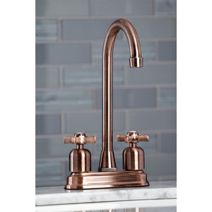 Millennium KB849ZXAC Two-Handle 2-Hole Deck Mount Bar Faucet, Antique Copper