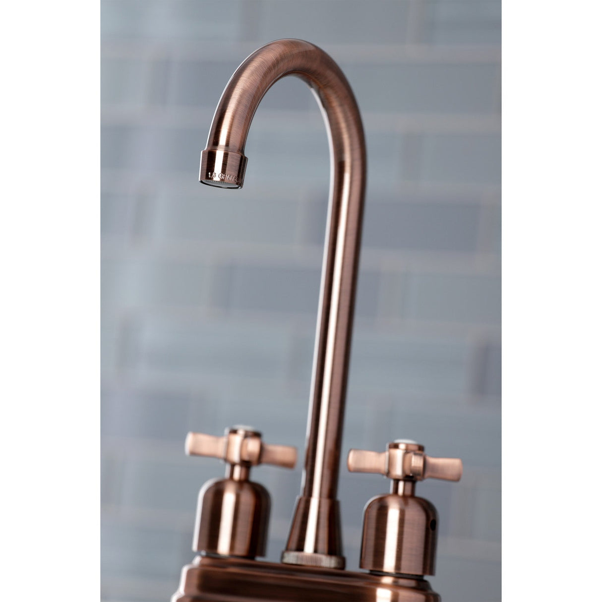 Millennium KB849ZXAC Two-Handle 2-Hole Deck Mount Bar Faucet, Antique Copper