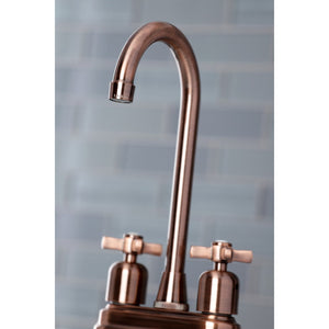 Millennium KB849ZXAC Two-Handle 2-Hole Deck Mount Bar Faucet, Antique Copper