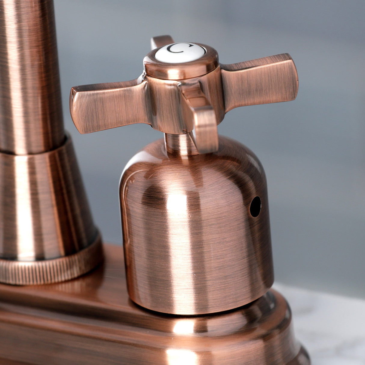 Millennium KB849ZXAC Two-Handle 2-Hole Deck Mount Bar Faucet, Antique Copper