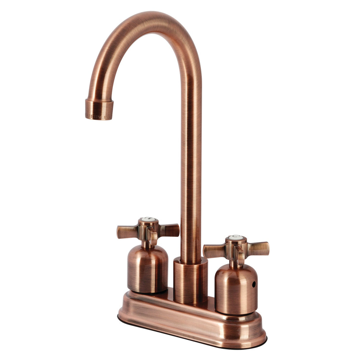 Millennium KB849ZXAC Two-Handle 2-Hole Deck Mount Bar Faucet, Antique Copper