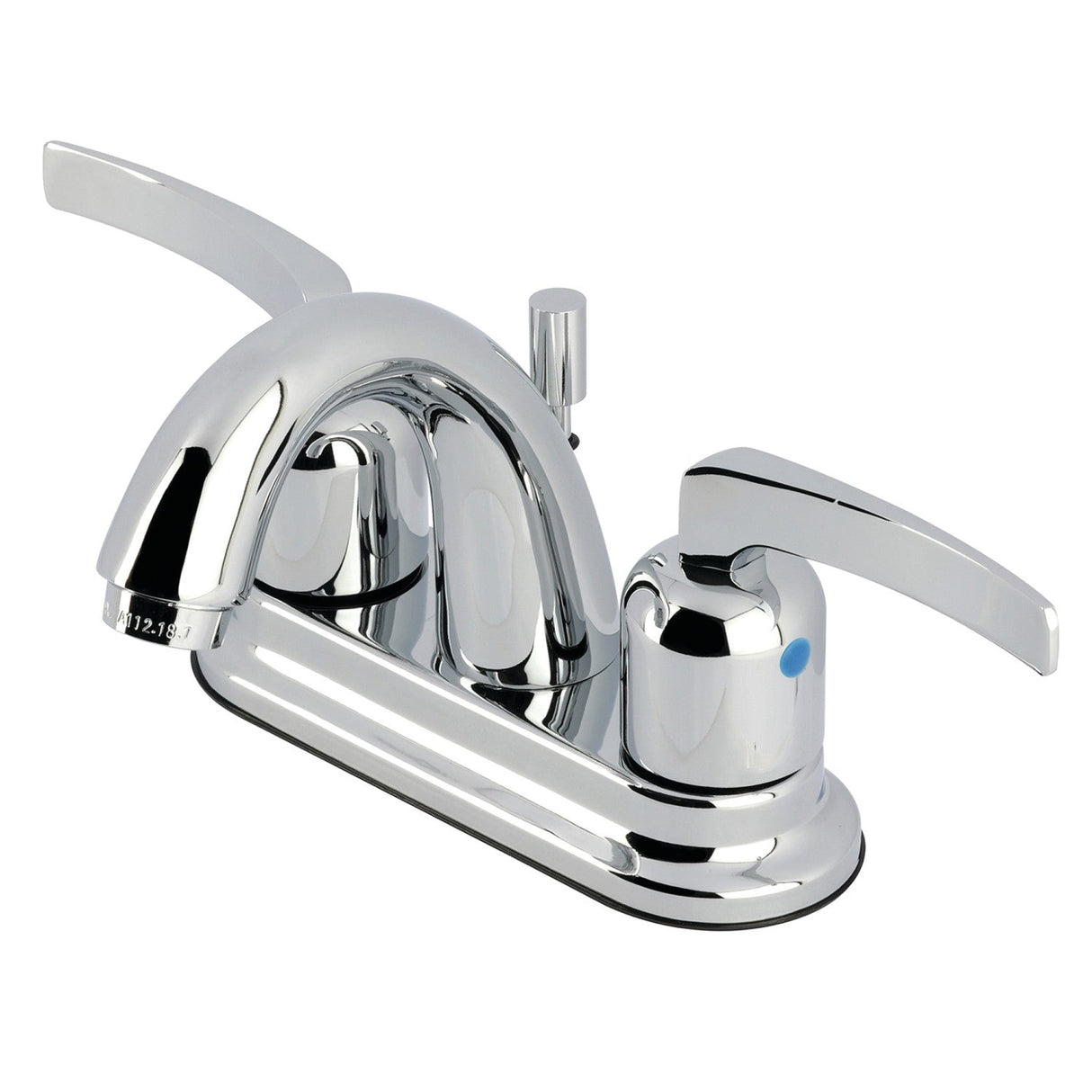 Centurion KB8611EFL Two-Handle 3-Hole Deck Mount 4" Centerset Bathroom Faucet with Plastic Pop-Up, Polished Chrome
