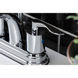Serena KB8611SVL Two-Handle 3-Hole Deck Mount 4" Centerset Bathroom Faucet with Retail Pop-Up, Polished Chrome