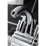 Serena KB8611SVL Two-Handle 3-Hole Deck Mount 4" Centerset Bathroom Faucet with Retail Pop-Up, Polished Chrome