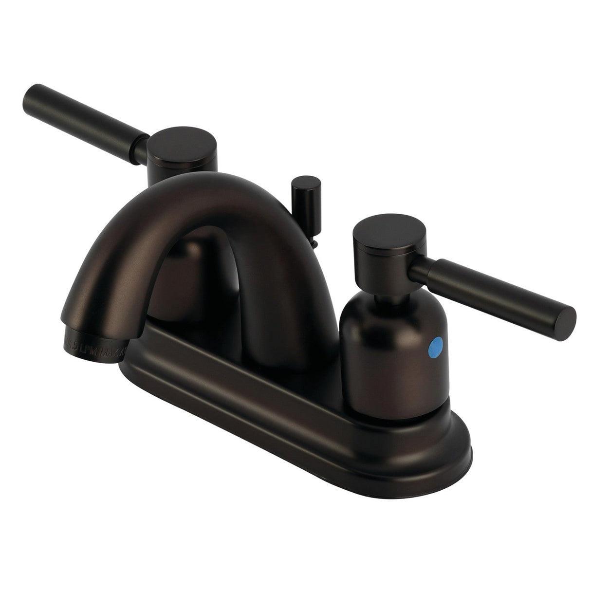 Concord KB8615DL Two-Handle 3-Hole Deck Mount 4" Centerset Bathroom Faucet with Plastic Pop-Up, Oil Rubbed Bronze