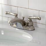 Royale KB8628FL Two-Handle 3-Hole Deck Mount 4" Centerset Bathroom Faucet with Plastic Pop-Up, Brushed Nickel