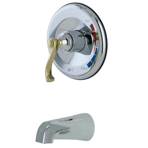 Royale KB8634FLTO Single-Handle 2-Hole Wall Mount Tub and Shower Faucet Tub Only, Polished Chrome/Polished Brass